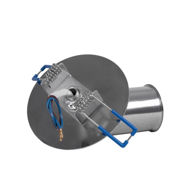 GloboStar® SARA 999-0059 Χωνευτό Φωτιστικό Οροφής Σποτ Μονόφωτο 1 x E27 IP20 Ασημί Μέταλλο – Μ8,5 x Π8,5 x Υ11cm