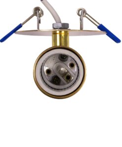 GloboStar® SARA 999-0060 Χωνευτό Φωτιστικό Οροφής Σποτ Μονόφωτο 1 x E27 IP20 Χρυσό Μέταλλο – Μ8,5 x Π8,5 x Υ11cm