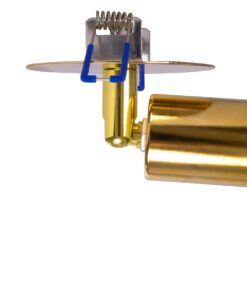 GloboStar® SARA 999-0060 Χωνευτό Φωτιστικό Οροφής Σποτ Μονόφωτο 1 x E27 IP20 Χρυσό Μέταλλο – Μ8,5 x Π8,5 x Υ11cm