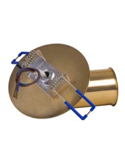 GloboStar® SARA 999-0060 Χωνευτό Φωτιστικό Οροφής Σποτ Μονόφωτο 1 x E27 IP20 Χρυσό Μέταλλο – Μ8,5 x Π8,5 x Υ11cm