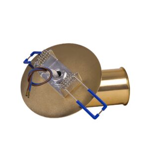GloboStar® SARA 999-0060 Χωνευτό Φωτιστικό Οροφής Σποτ Μονόφωτο 1 x E27 IP20 Χρυσό Μέταλλο – Μ8,5 x Π8,5 x Υ11cm