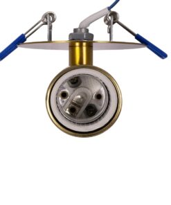 GloboStar® SARA 999-0061 Χωνευτό Φωτιστικό Οροφής Σποτ Μονόφωτο 1 x E27 IP20 Χρυσό Μέταλλο – Μ8,5 x Π8,5 x Υ11cm