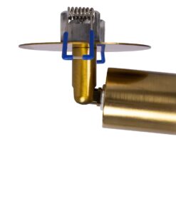 GloboStar® SARA 999-0061 Χωνευτό Φωτιστικό Οροφής Σποτ Μονόφωτο 1 x E27 IP20 Χρυσό Μέταλλο – Μ8,5 x Π8,5 x Υ11cm