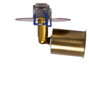 GloboStar® SARA 999-0061 Χωνευτό Φωτιστικό Οροφής Σποτ Μονόφωτο 1 x E27 IP20 Χρυσό Μέταλλο – Μ8,5 x Π8,5 x Υ11cm