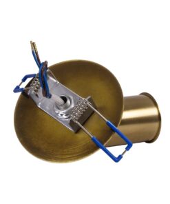 GloboStar® SARA 999-0061 Χωνευτό Φωτιστικό Οροφής Σποτ Μονόφωτο 1 x E27 IP20 Χρυσό Μέταλλο – Μ8,5 x Π8,5 x Υ11cm