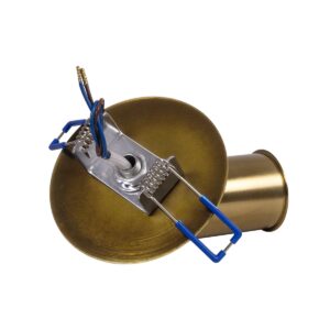 GloboStar® SARA 999-0061 Χωνευτό Φωτιστικό Οροφής Σποτ Μονόφωτο 1 x E27 IP20 Χρυσό Μέταλλο – Μ8,5 x Π8,5 x Υ11cm