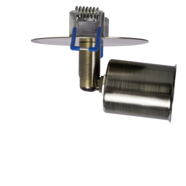 GloboStar® SARA 999-0062 Χωνευτό Φωτιστικό Οροφής Σποτ Μονόφωτο 1 x E27 IP20 Μπρούτζινο Μέταλλο – Μ8,5 x Π8,5 x Υ11cm