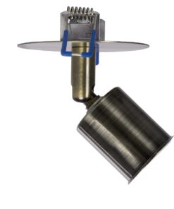 GloboStar® SARA 999-0062 Χωνευτό Φωτιστικό Οροφής Σποτ Μονόφωτο 1 x E27 IP20 Μπρούτζινο Μέταλλο – Μ8,5 x Π8,5 x Υ11cm