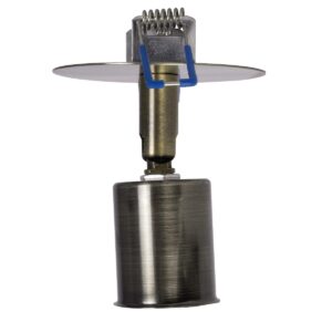 GloboStar® SARA 999-0062 Χωνευτό Φωτιστικό Οροφής Σποτ Μονόφωτο 1 x E27 IP20 Μπρούτζινο Μέταλλο – Μ8,5 x Π8,5 x Υ11cm