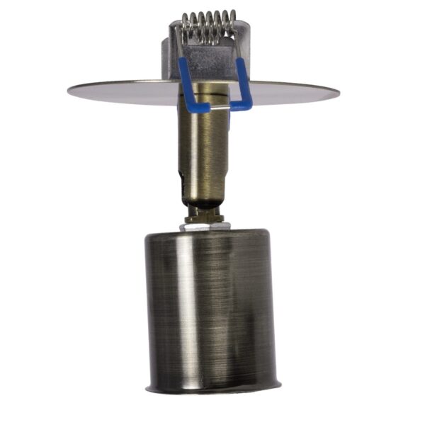 GloboStar® SARA 999-0062 Χωνευτό Φωτιστικό Οροφής Σποτ Μονόφωτο 1 x E27 IP20 Μπρούτζινο Μέταλλο – Μ8,5 x Π8,5 x Υ11cm
