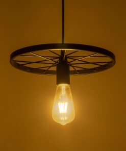 GLOBOSTAR® CASTOR 999-0228 Vintage Κρεμαστό Φωτιστικό Οροφής με Ντουί 1 x E27 AC 220-240V IP20 – Μαύρο – Μ30 x Π30 x Υ11cm