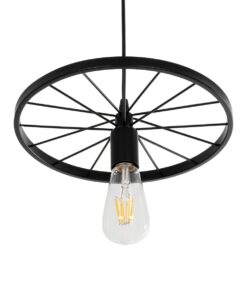 GLOBOSTAR® CASTOR 999-0228 Vintage Κρεμαστό Φωτιστικό Οροφής με Ντουί 1 x E27 AC 220-240V IP20 – Μαύρο – Μ30 x Π30 x Υ11cm