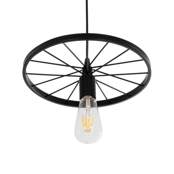 GLOBOSTAR® CASTOR 999-0228 Vintage Κρεμαστό Φωτιστικό Οροφής με Ντουί 1 x E27 AC 220-240V IP20 – Μαύρο – Μ30 x Π30 x Υ11cm