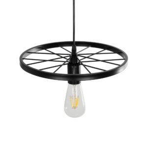 GLOBOSTAR® CASTOR 999-0228 Vintage Κρεμαστό Φωτιστικό Οροφής με Ντουί 1 x E27 AC 220-240V IP20 – Μαύρο – Μ30 x Π30 x Υ11cm