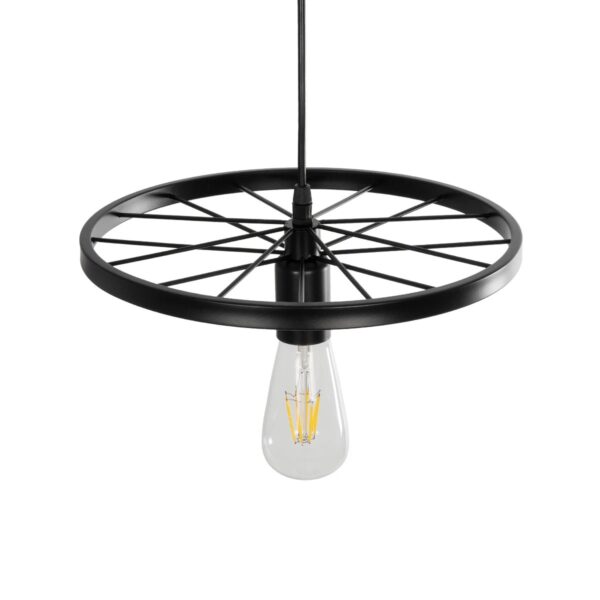GLOBOSTAR® CASTOR 999-0228 Vintage Κρεμαστό Φωτιστικό Οροφής με Ντουί 1 x E27 AC 220-240V IP20 – Μαύρο – Μ30 x Π30 x Υ11cm