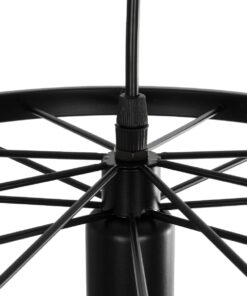 GLOBOSTAR® CASTOR 999-0228 Vintage Κρεμαστό Φωτιστικό Οροφής με Ντουί 1 x E27 AC 220-240V IP20 – Μαύρο – Μ30 x Π30 x Υ11cm