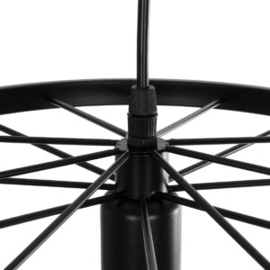 GLOBOSTAR® CASTOR 999-0228 Vintage Κρεμαστό Φωτιστικό Οροφής με Ντουί 1 x E27 AC 220-240V IP20 – Μαύρο – Μ30 x Π30 x Υ11cm