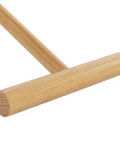 GloboStar® ELMA 999-0239 Μοντέρνο Επιτραπέζιο Φωτιστικό Πορτατίφ Μονόφωτο 1 x E27 IP20 Μπεζ Ξύλο με Μαύρο Μέταλλο – Μ35 x Π20 x Υ43cm