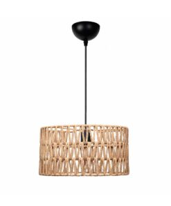 GLOBOSTAR® POMEGRANDE 204-0166 Boho Κρεμαστό Φωτιστικό Οροφής με Ντουί 1 x E27 AC 220-240V IP20 – Μπεζ – Μ30 x Π30 x Υ15cm