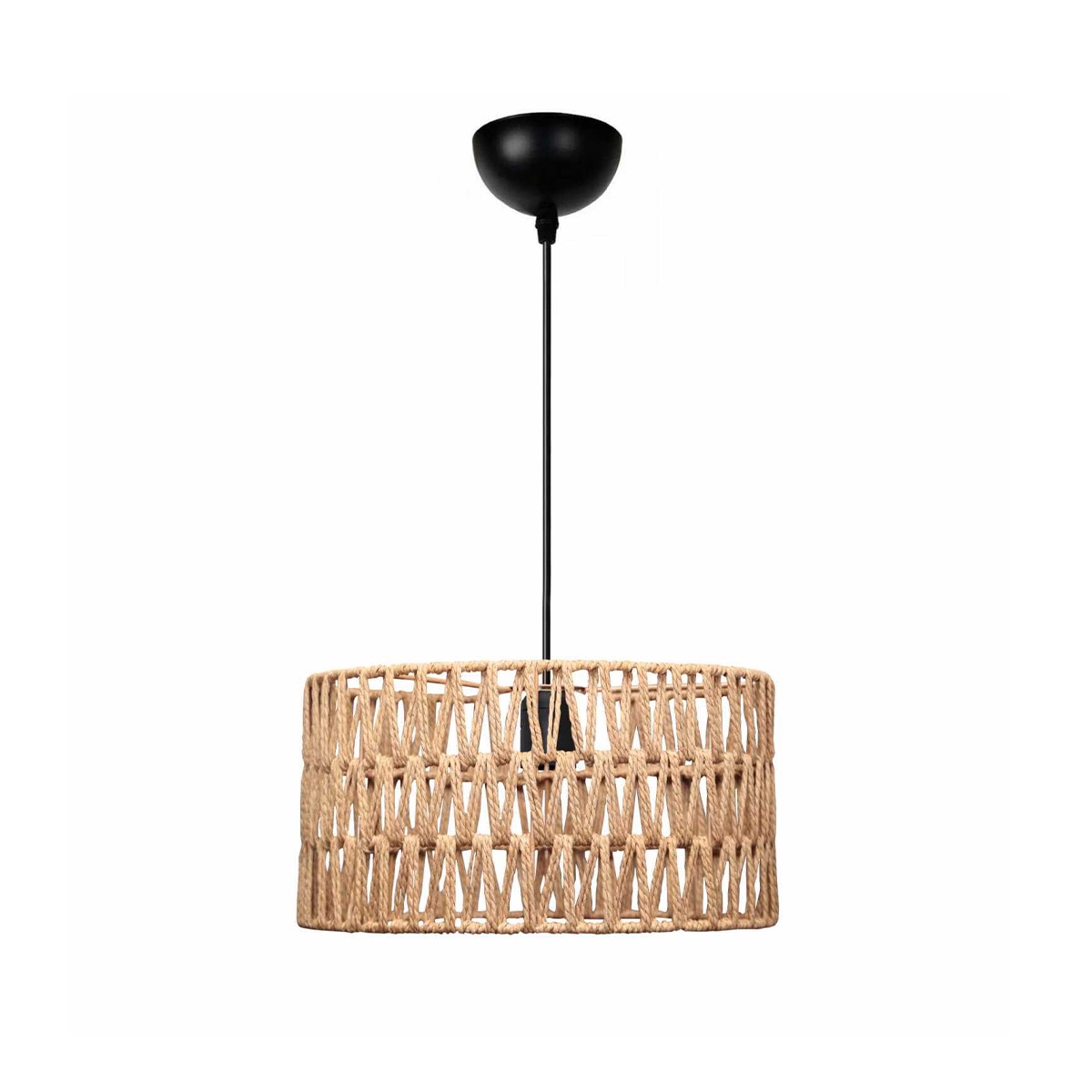 GLOBOSTAR® POMEGRANDE 204-0166 Boho Κρεμαστό Φωτιστικό Οροφής με Ντουί 1 x E27 AC 220-240V IP20 – Μπεζ – Μ30 x Π30 x Υ15cm