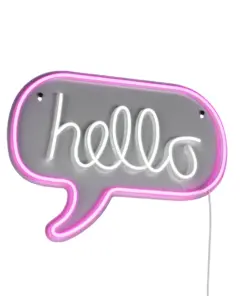 Φωτιστικό Τοίχου Επιγραφή “Hello” Σχέδιο Neon LED Reality – R23711100