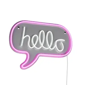 Φωτιστικό Τοίχου Επιγραφή “Hello” Σχέδιο Neon LED Reality – R23711100