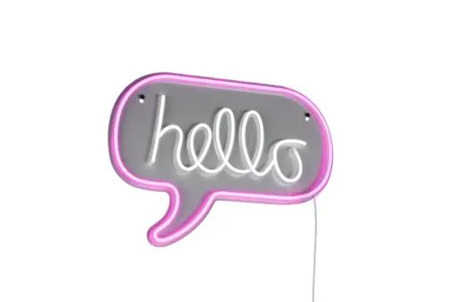 Φωτιστικό Τοίχου Επιγραφή “Hello” Σχέδιο Neon LED Reality – R23711100