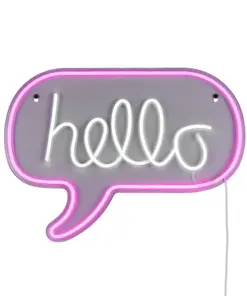 Φωτιστικό Τοίχου Επιγραφή “Hello” Σχέδιο Neon LED Reality – R23711100