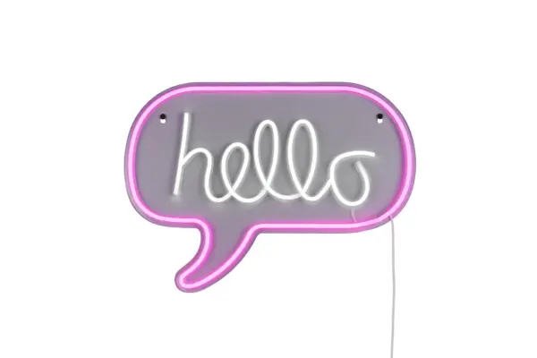 Φωτιστικό Τοίχου Επιγραφή “Hello” Σχέδιο Neon LED Reality – R23711100