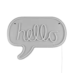 Φωτιστικό Τοίχου Επιγραφή “Hello” Σχέδιο Neon LED Reality – R23711100