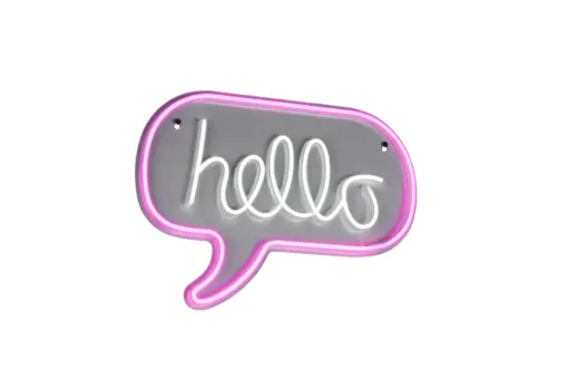 Φωτιστικό Τοίχου Επιγραφή “Hello” Σχέδιο Neon LED Reality – R23711100