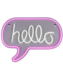 Φωτιστικό Τοίχου Επιγραφή “Hello” Σχέδιο Neon LED Reality – R23711100