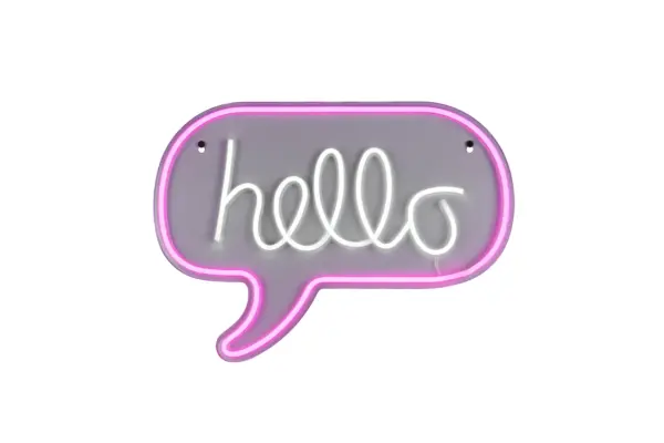 Φωτιστικό Τοίχου Επιγραφή “Hello” Σχέδιο Neon LED Reality – R23711100