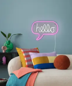 Φωτιστικό Τοίχου Επιγραφή “Hello” Σχέδιο Neon LED Reality – R23711100