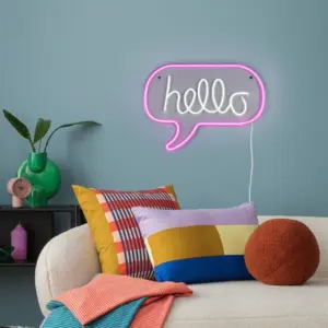 Φωτιστικό Τοίχου Επιγραφή “Hello” Σχέδιο Neon LED Reality – R23711100