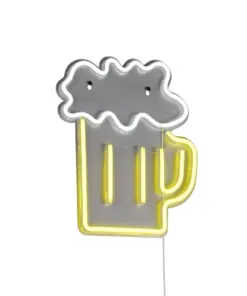 Φωτιστικό Τοίχου Επιγραφή “BEER” Σχέδιο Ποτήρι Μπύρας Neon LED Reality – R23721100