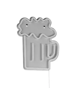 Φωτιστικό Τοίχου Επιγραφή “BEER” Σχέδιο Ποτήρι Μπύρας Neon LED Reality – R23721100