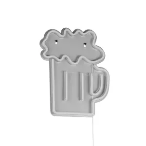 Φωτιστικό Τοίχου Επιγραφή “BEER” Σχέδιο Ποτήρι Μπύρας Neon LED Reality – R23721100