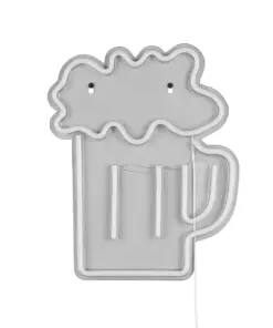 Φωτιστικό Τοίχου Επιγραφή “BEER” Σχέδιο Ποτήρι Μπύρας Neon LED Reality – R23721100