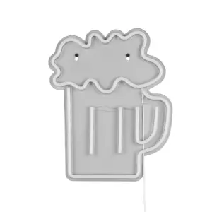 Φωτιστικό Τοίχου Επιγραφή “BEER” Σχέδιο Ποτήρι Μπύρας Neon LED Reality – R23721100