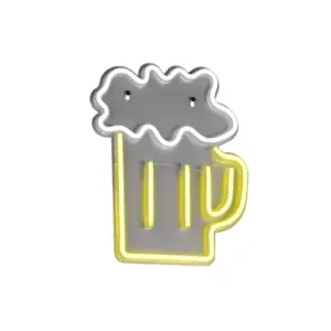 Φωτιστικό Τοίχου Επιγραφή “BEER” Σχέδιο Ποτήρι Μπύρας Neon LED Reality – R23721100