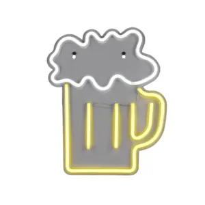 Φωτιστικό Τοίχου Επιγραφή “BEER” Σχέδιο Ποτήρι Μπύρας Neon LED Reality – R23721100