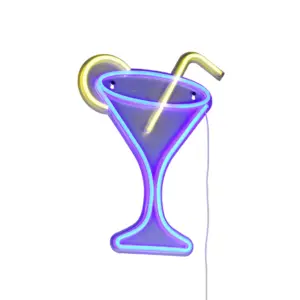 Φωτιστικό Τοίχου Επιγραφή “CHEERS” Σχέδιο Κοκτέιλ Neon LED Reality – R23731100