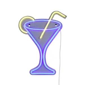Φωτιστικό Τοίχου Επιγραφή “CHEERS” Σχέδιο Κοκτέιλ Neon LED Reality – R23731100