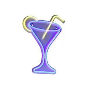 Φωτιστικό Τοίχου Επιγραφή “CHEERS” Σχέδιο Κοκτέιλ Neon LED Reality – R23731100