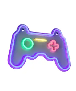 Φωτιστικό Τοίχου Επιγραφή “GAMER” Σχέδιο Χειριστήριο Playstation Neon LED Reality – R23741100