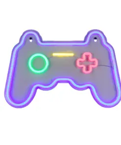 Φωτιστικό Τοίχου Επιγραφή “GAMER” Σχέδιο Χειριστήριο Playstation Neon LED Reality – R23741100