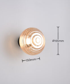 Επαναφορτιζόμενο Φωτιστικό Τοίχου LED Reality EARL Μαύρο Ματ με Μελί Γυαλί Dimmable 1.5W 140lm 3000K – R27771113