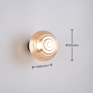 Επαναφορτιζόμενο Φωτιστικό Τοίχου LED Reality EARL Μαύρο Ματ με Μελί Γυαλί Dimmable 1.5W 140lm 3000K – R27771113