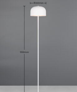 Επαναφορτιζόμενο Φωτιστικό Δαπέδου LED Reality Λευκό Dimmable 250lm 3000K – R49151131